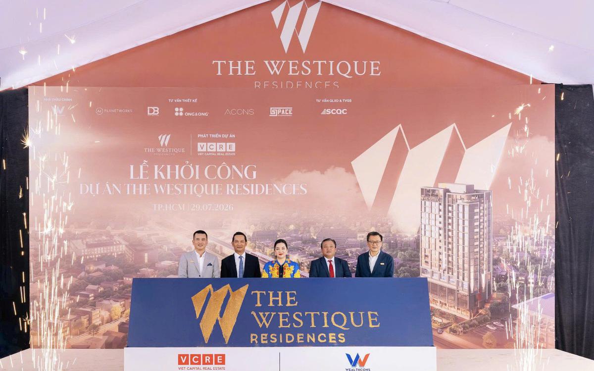 Lễ khởi công The Westique Residences tổ chức tại TP.HCM ngày 29/7/2026