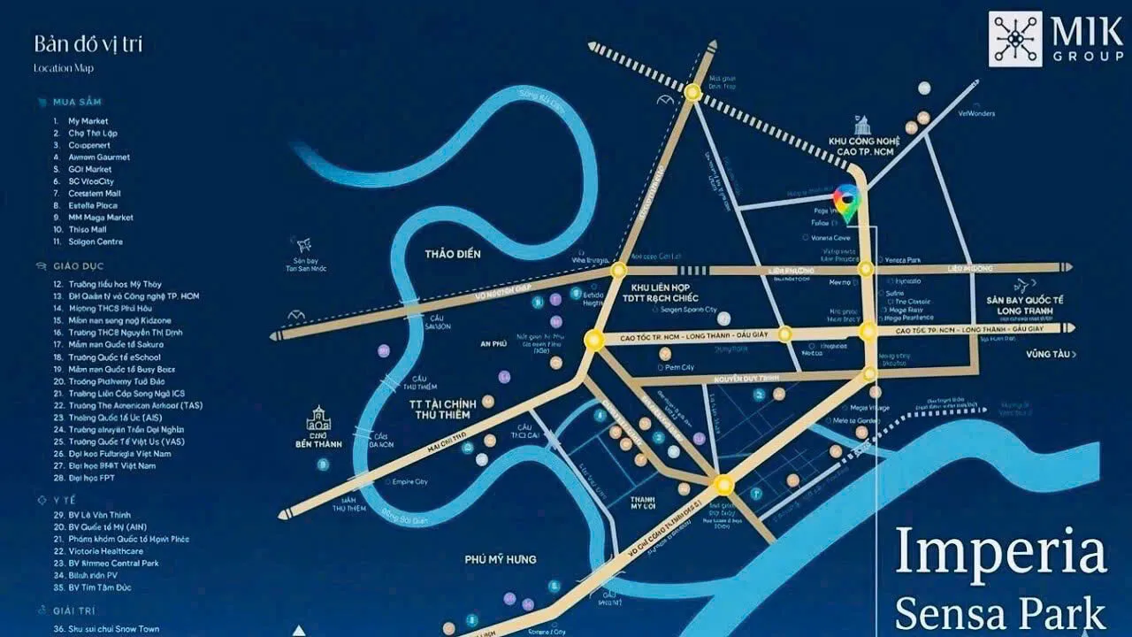imperia sensa bản đồ vị trí